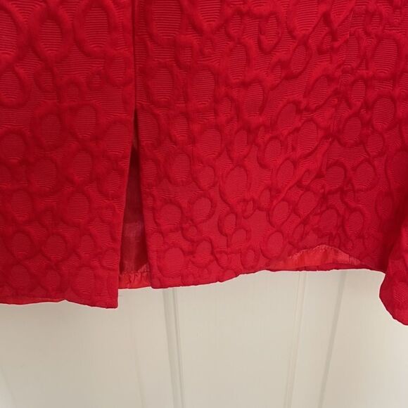 Sandra Darren red Sheath/Bodycon Dress with bow Size 16 - Picture 8 of 10